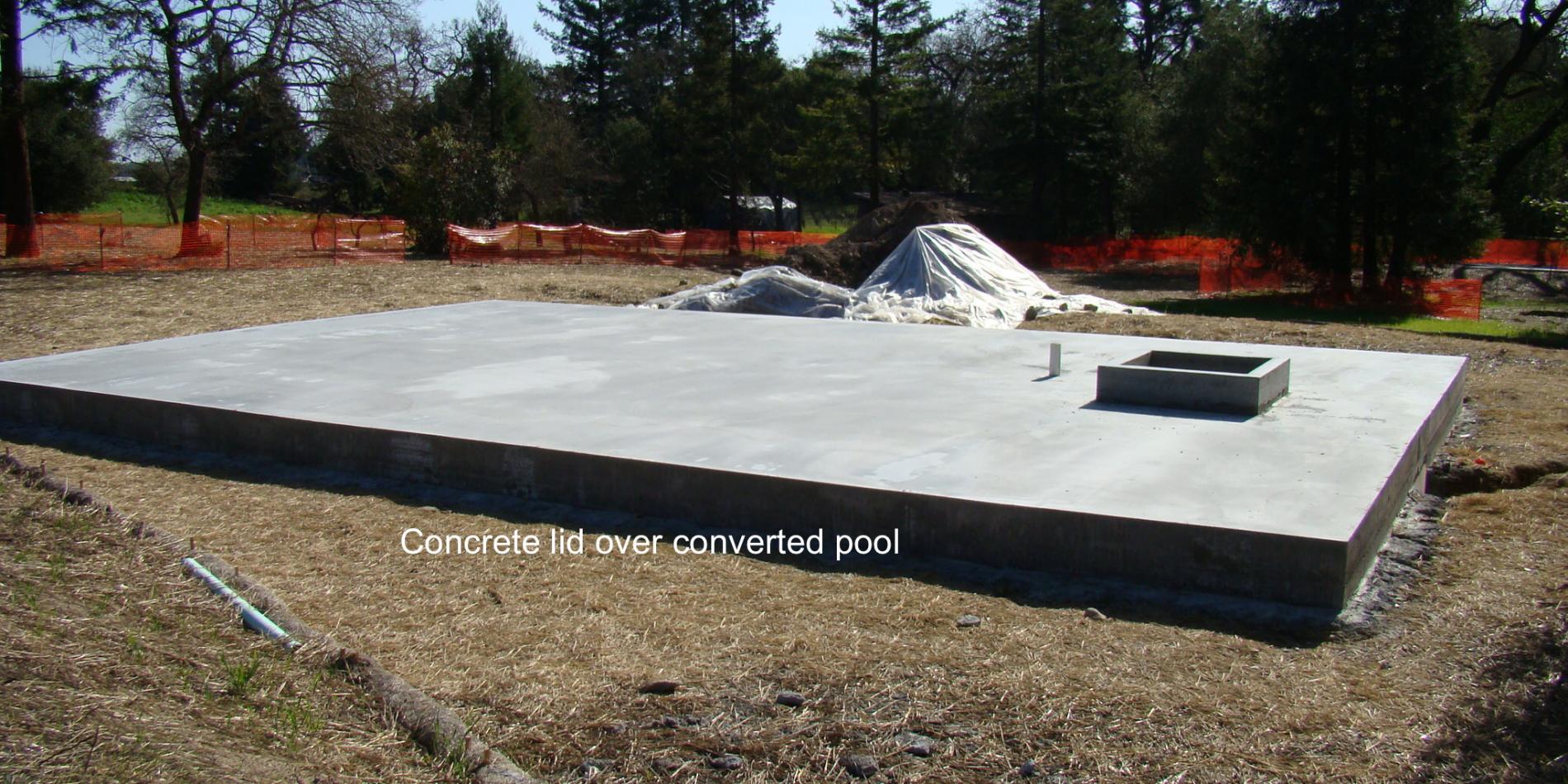 Cistern concrete lid