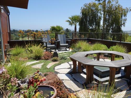 Rooftop garden view east