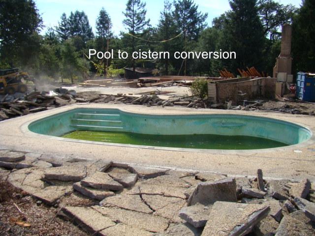 Pool to cistern conversion