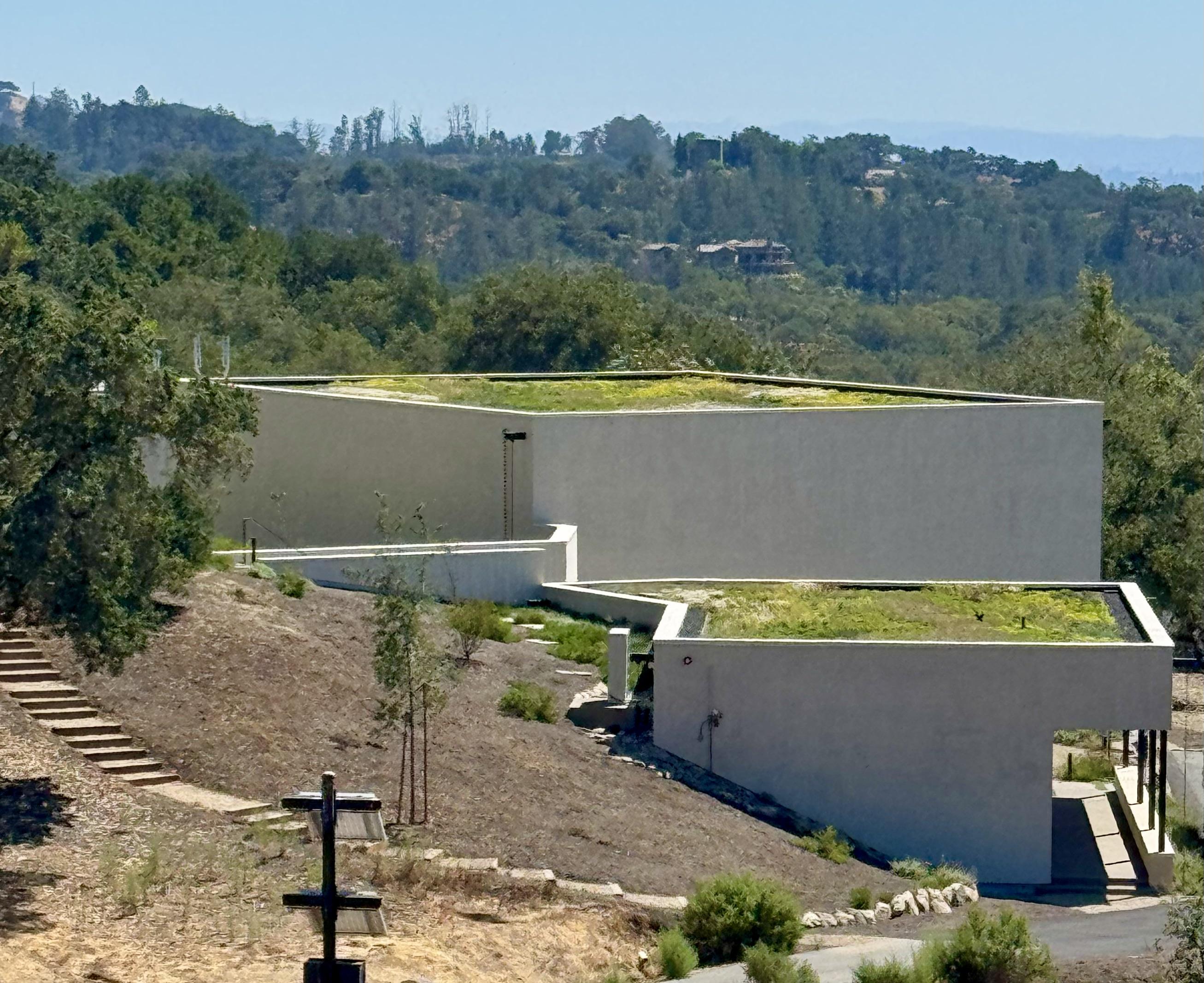 Living roofs on fitness and gym complex