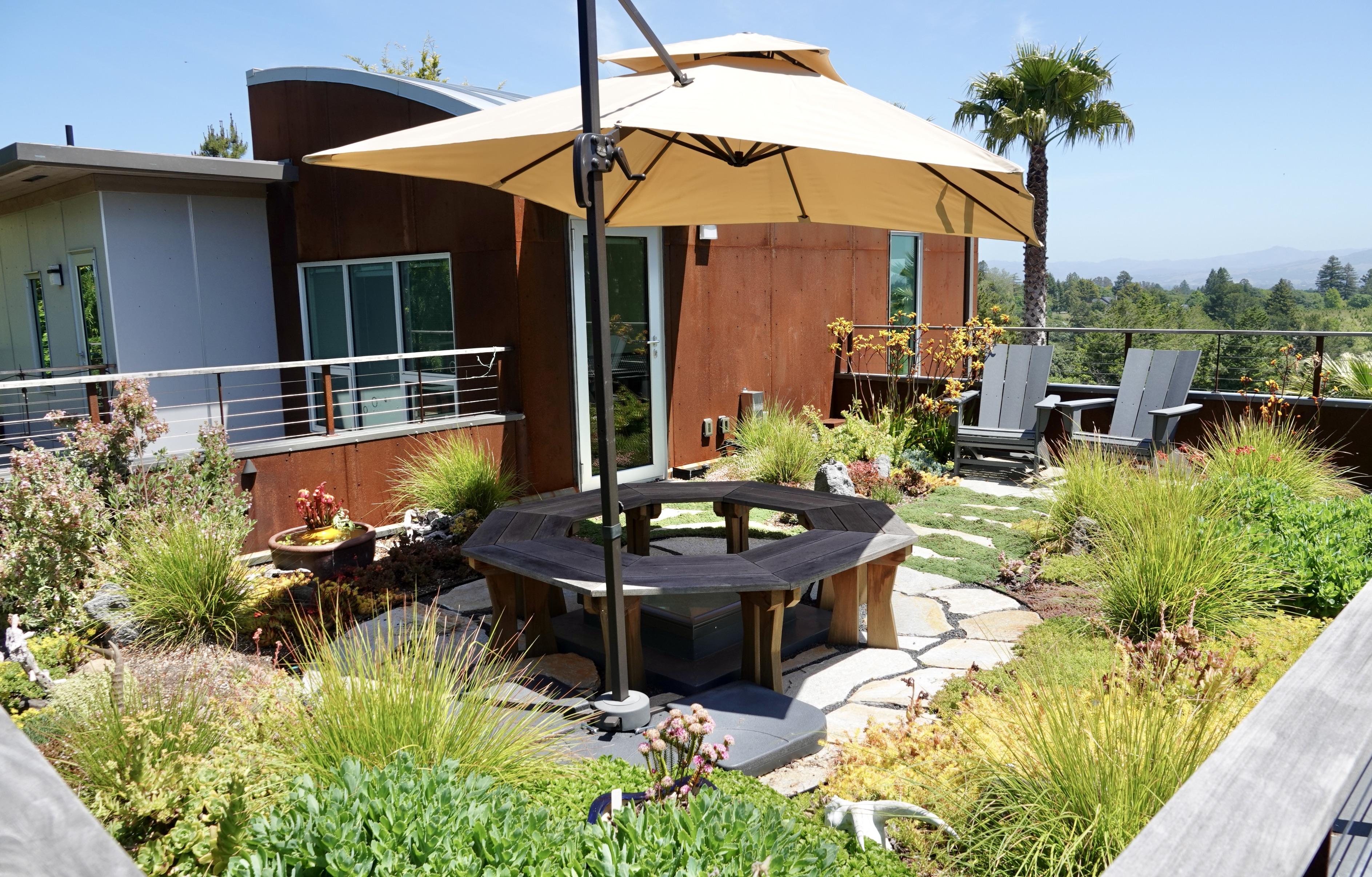 Roof garden view northeast